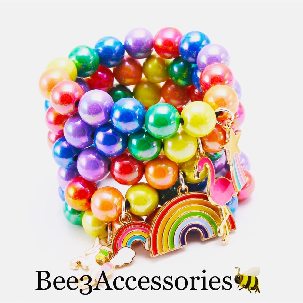 Kids rainbow bracelets